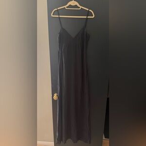 Winter Kate By Nicole Richie Long Black Silk Slip Dress LARGE